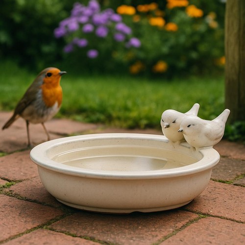 Vogeltränke keramik rund - keramik,